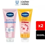Combo Vaseline dưỡng ngày đêm chống nắng & nâng tông gấp 4 lần 300ml/chai - Ảnh 2